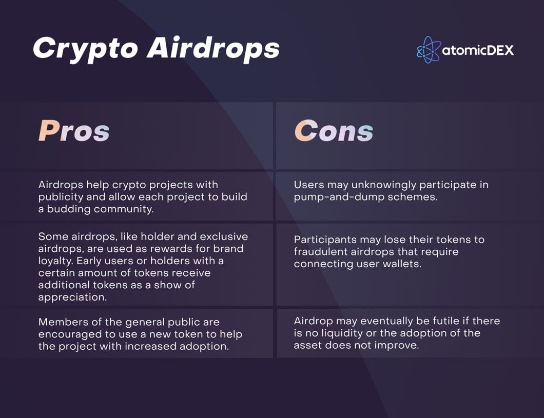 Crypto Airdrops - Pros and Cons